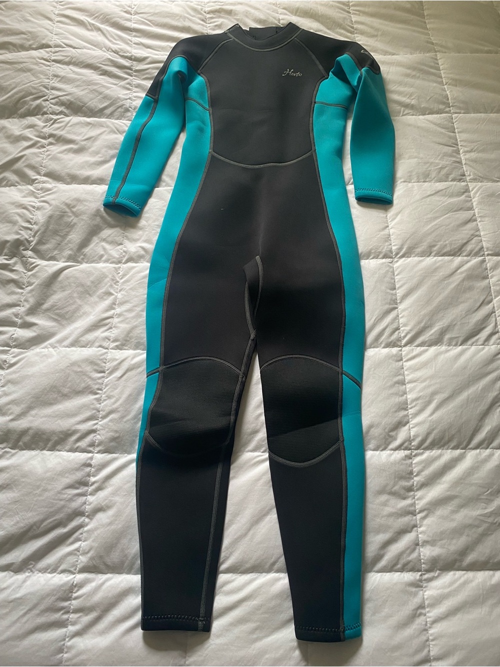 H2O Kids Teal & Black Full-Body Wetsuit